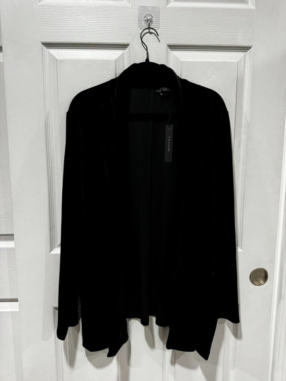 Tahari black open front caredigan 2X NWT